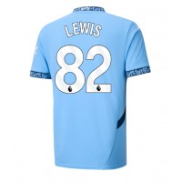 Camisa de Futebol Manchester City Rico Lewis #82 Equipamento Principal 2024-25 Manga Curta